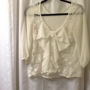 White lace and bow back design